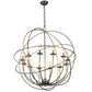 Meyda Lighting Atom Enerjisi 36" 12-Light Pewter Chandelier