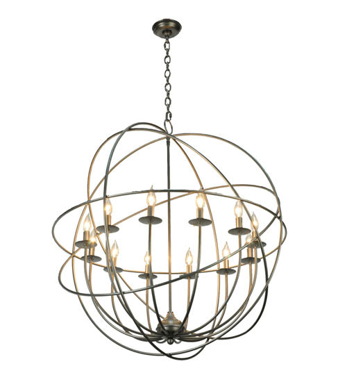Meyda Lighting Atom Enerjisi 36" 12-Light Pewter Chandelier