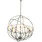 Meyda Lighting Atom Enerjisi 36" 12-Light Pewter Chandelier