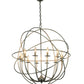 Meyda Lighting Atom Enerjisi 36" 12-Light Pewter Chandelier