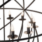 Meyda Lighting Atom Enerjisi 36" 12-Light Solar Black Chandelier