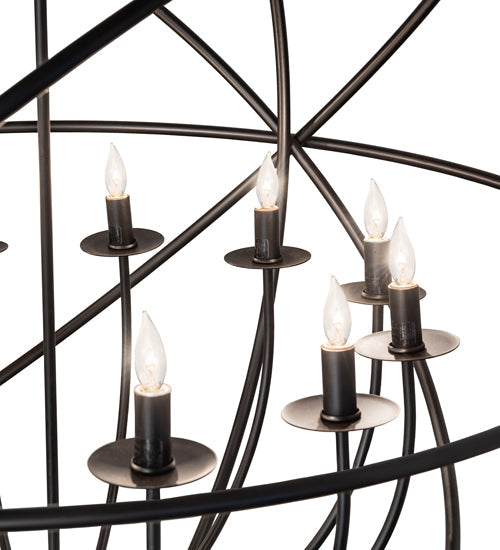 Meyda Lighting Atom Enerjisi 36" 12-Light Solar Black Chandelier