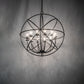 Meyda Lighting Atom Enerjisi 36" 12-Light Solar Black Chandelier