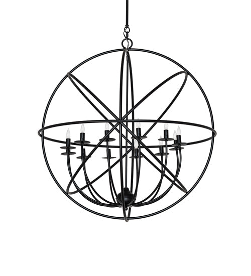 Meyda Lighting Atom Enerjisi 36" 12-Light Solar Black Chandelier
