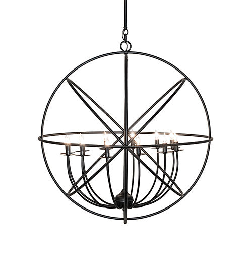 Meyda Lighting Atom Enerjisi 36" 12-Light Solar Black Chandelier