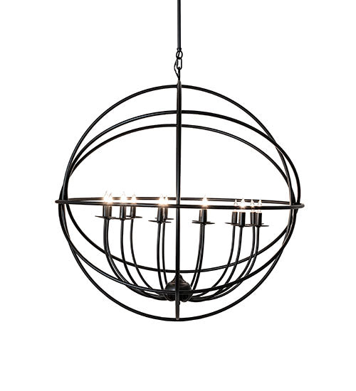 Meyda Lighting Atom Enerjisi 36" 12-Light Solar Black Chandelier