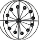 Meyda Lighting Atom Enerjisi 36" 12-Light Solar Black Chandelier