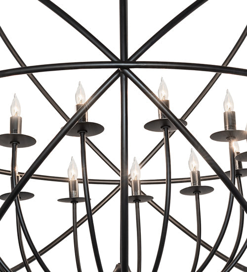 Meyda Lighting Atom Enerjisi 36" 12-Light Solar Black Chandelier