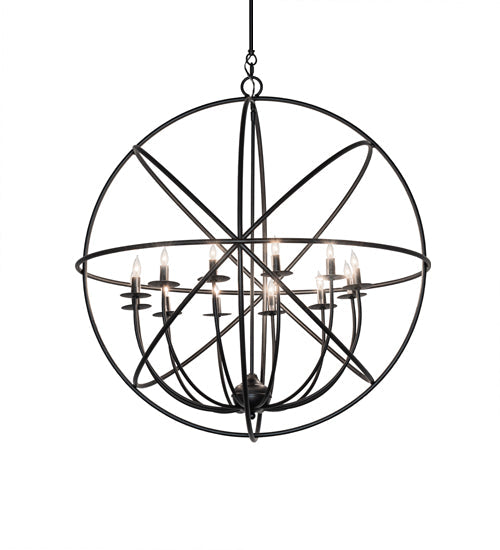 Meyda Lighting Atom Enerjisi 36" 12-Light Solar Black Chandelier