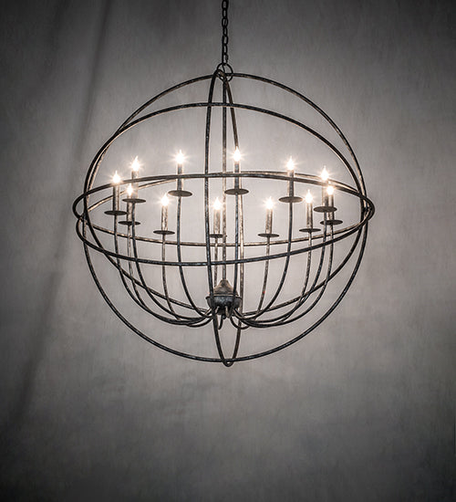 Meyda Lighting Atom Enerjisi 42" 12-Light Gunmetal Chandelier