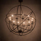 Meyda Lighting Atom Enerjisi 42" 12-Light Oil Rubbed Bronze Chandelier With Faux Candlelight