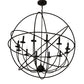 Meyda Lighting Atom Enerjisi 42" 12-Light Oil Rubbed Bronze Chandelier With Faux Candlelight