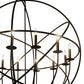 Meyda Lighting Atom Enerjisi 42" 12-Light Oil Rubbed Bronze Chandelier With Faux Candlelight