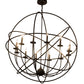 Meyda Lighting Atom Enerjisi 42" 12-Light Oil Rubbed Bronze Chandelier With Faux Candlelight