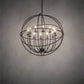 Meyda Lighting Atom Enerjisi 42" 12-Light Solar Black Chandelier