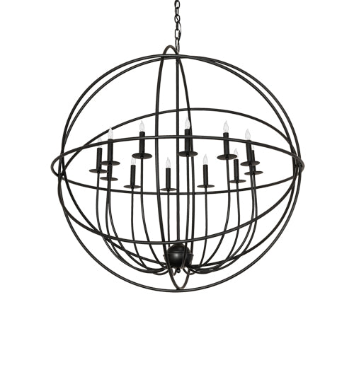Meyda Lighting Atom Enerjisi 42" 12-Light Solar Black Chandelier