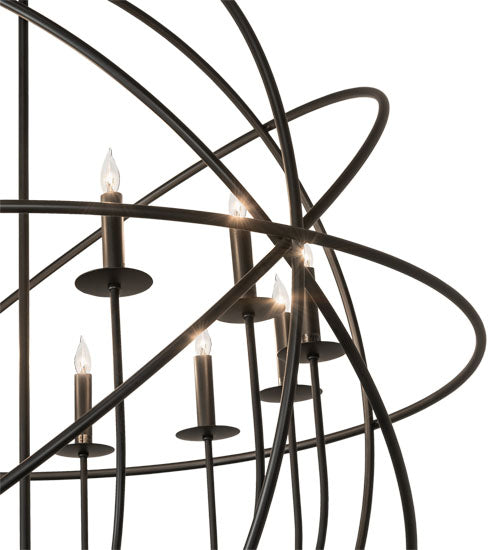 Meyda Lighting Atom Enerjisi 42" 12-Light Solar Black Chandelier