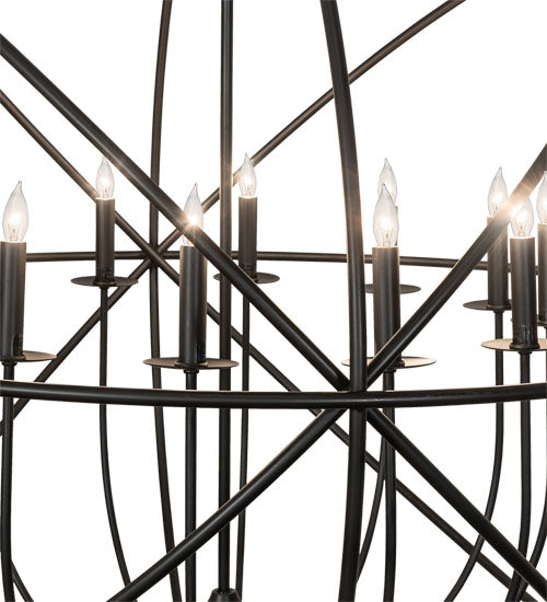 Meyda Lighting Atom Enerjisi 42" 12-Light Solar Black Chandelier