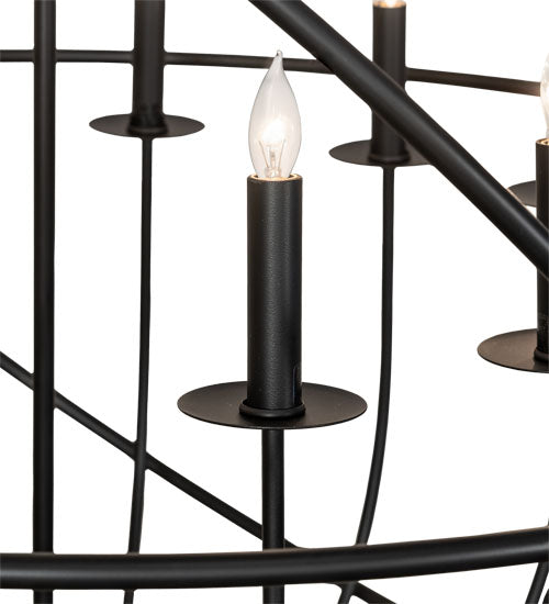 Meyda Lighting Atom Enerjisi 42" 12-Light Solar Black Chandelier