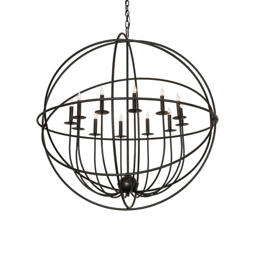 Meyda Lighting Atom Enerjisi 42" 12-Light Solar Black Chandelier