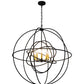 Meyda Lighting Atom Enerjisi 43" 8-Light Midnight Chandelier With Amber Faux Candlelight