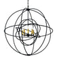 Meyda Lighting Atom Enerjisi 43" 8-Light Midnight Chandelier With Amber Faux Candlelight
