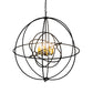 Meyda Lighting Atom Enerjisi 43" 8-Light Midnight Chandelier With Amber Faux Candlelight