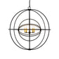 Meyda Lighting Atom Enerjisi 43" 8-Light Midnight Chandelier With Amber Faux Candlelight