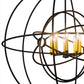 Meyda Lighting Atom Enerjisi 43" 8-Light Midnight Chandelier With Amber Faux Candlelight
