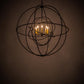 Meyda Lighting Atom Enerjisi 43" 8-Light Midnight Chandelier With Amber Faux Candlelight