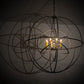 Meyda Lighting Atom Enerjisi 43" 8-Light Nickel Chandelier With Amber Faux Candlelight
