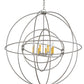 Meyda Lighting Atom Enerjisi 43" 8-Light Nickel Chandelier With Amber Faux Candlelight