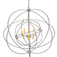 Meyda Lighting Atom Enerjisi 43" 8-Light Nickel Chandelier With Amber Faux Candlelight