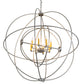Meyda Lighting Atom Enerjisi 43" 8-Light Nickel Chandelier With Amber Faux Candlelight