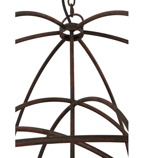 Meyda Lighting Atom Enerjisi 43" 8-Light Rusty Nail Chandelier With Amber Faux Candlelight