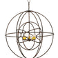 Meyda Lighting Atom Enerjisi 43" 8-Light Rusty Nail Chandelier With Amber Faux Candlelight