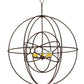Meyda Lighting Atom Enerjisi 43" 8-Light Rusty Nail Chandelier With Amber Faux Candlelight