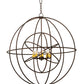 Meyda Lighting Atom Enerjisi 43" 8-Light Rusty Nail Chandelier With Amber Faux Candlelight