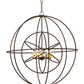 Meyda Lighting Atom Enerjisi 43" 8-Light Rusty Nail Chandelier With Amber Faux Candlelight