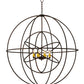 Meyda Lighting Atom Enerjisi 43" 8-Light Rusty Nail Chandelier With Amber Faux Candlelight