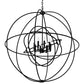 Meyda Lighting Atom Enerjisi 43" 8-Light Textured Black Chandelier With Black Faux Candlelight