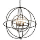Meyda Lighting Atom Enerjisi 43" 8-Light Textured Black Chandelier With Black Faux Candlelight