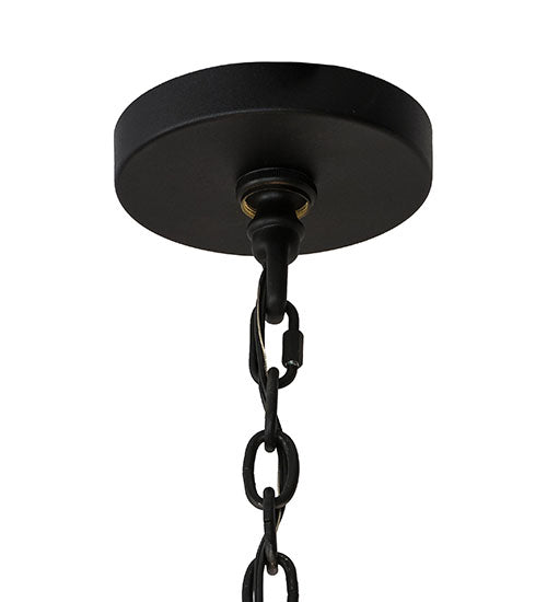 Meyda Lighting Atom Enerjisi 43" 8-Light Textured Black Chandelier With Black Faux Candlelight