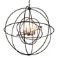 Meyda Lighting Atom Enerjisi 43" 8-Light Textured Black Chandelier With Black Faux Candlelight