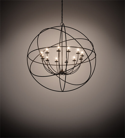 Meyda Lighting Atom Enerjisi 54" 12-Light Oil Rubbed Bronze Chandelier