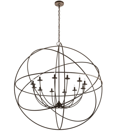Meyda Lighting Atom Enerjisi 54" 12-Light Oil Rubbed Bronze Chandelier