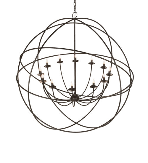 Meyda Lighting Atom Enerjisi 54" 12-Light Oil Rubbed Bronze Chandelier