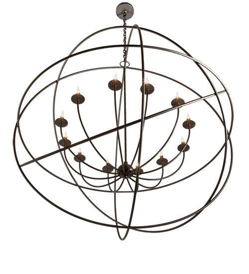 Meyda Lighting Atom Enerjisi 54" 12-Light Oil Rubbed Bronze Chandelier