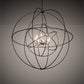 Meyda Lighting Atom Enerjisi 60" 8-Light Corinth Chandelier With White Faux Candlelight