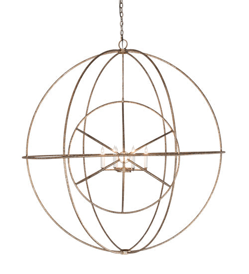 Meyda Lighting Atom Enerjisi 60" 8-Light Corinth Chandelier With White Faux Candlelight